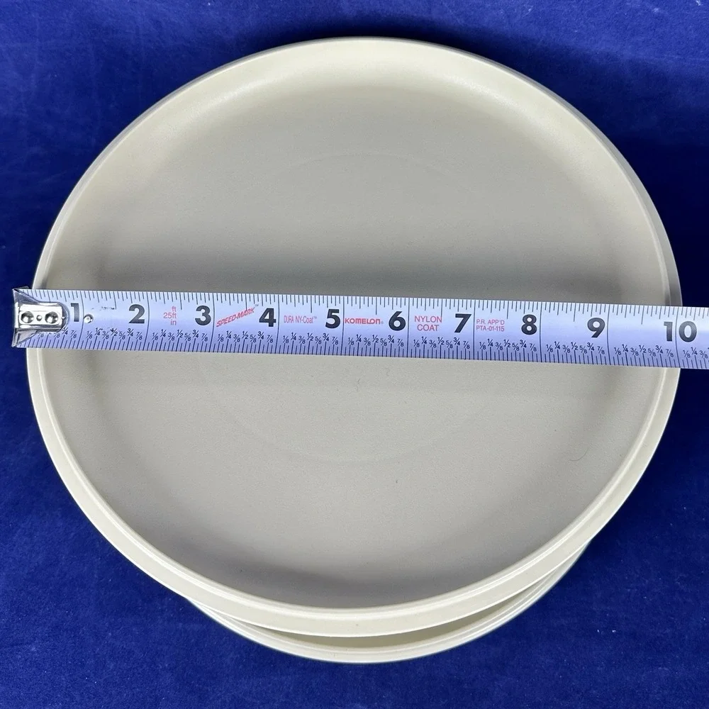 Vtg Tupperware Almond Serve-it All 3 Pieces 1531-3 1532-4 1533-3 Tiered Dish
